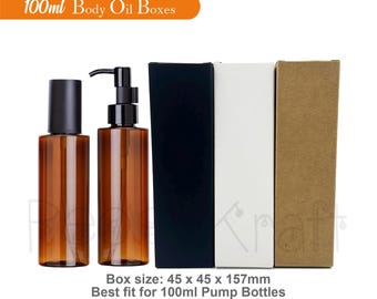 100pcs Essential Oil Lotion Boxes 45x45x157mm, Pump Bottle Packaging, Small Business Boxes