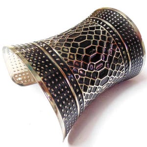Silver Plated Oxidized Cuff Bracelet,Kuchi Cuff Bracelet,Ethnic Banjara Cuff Bracelet,Boho Cuff Bracelet,Belly dance Jewelry,Tribal Jewelry