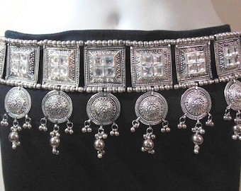 Tribal fusion Bellydance Belt , Hip scarf Waist jewelry Kuchi Belt , Ethnic Belt , Banjara Belt , Gypsy Belt , Belly dance Belt , Boho Belt