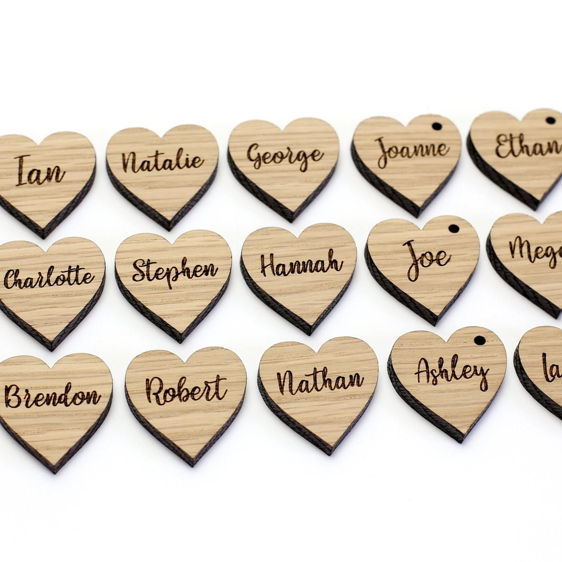 Wooden Wedding Favour Tags Rustic Wedding Names Wooden Place Etsy