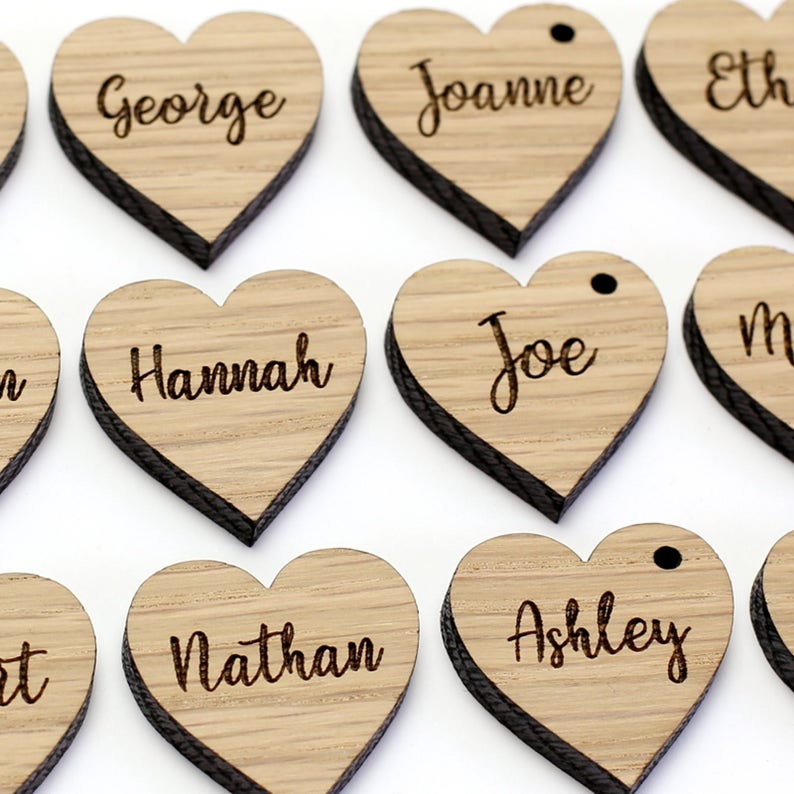 Wooden Wedding Place Names Rustic Wedding Names Wooden Place Etsy