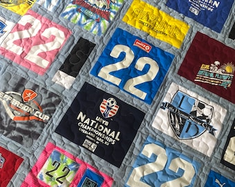 Memory Quilt Bereavement Quilt DEPOSIT | Keepsake T shirt Baby&#39;s First Year  | Tee Shirt Quilt   Graduation Tshirt Quilt Banket