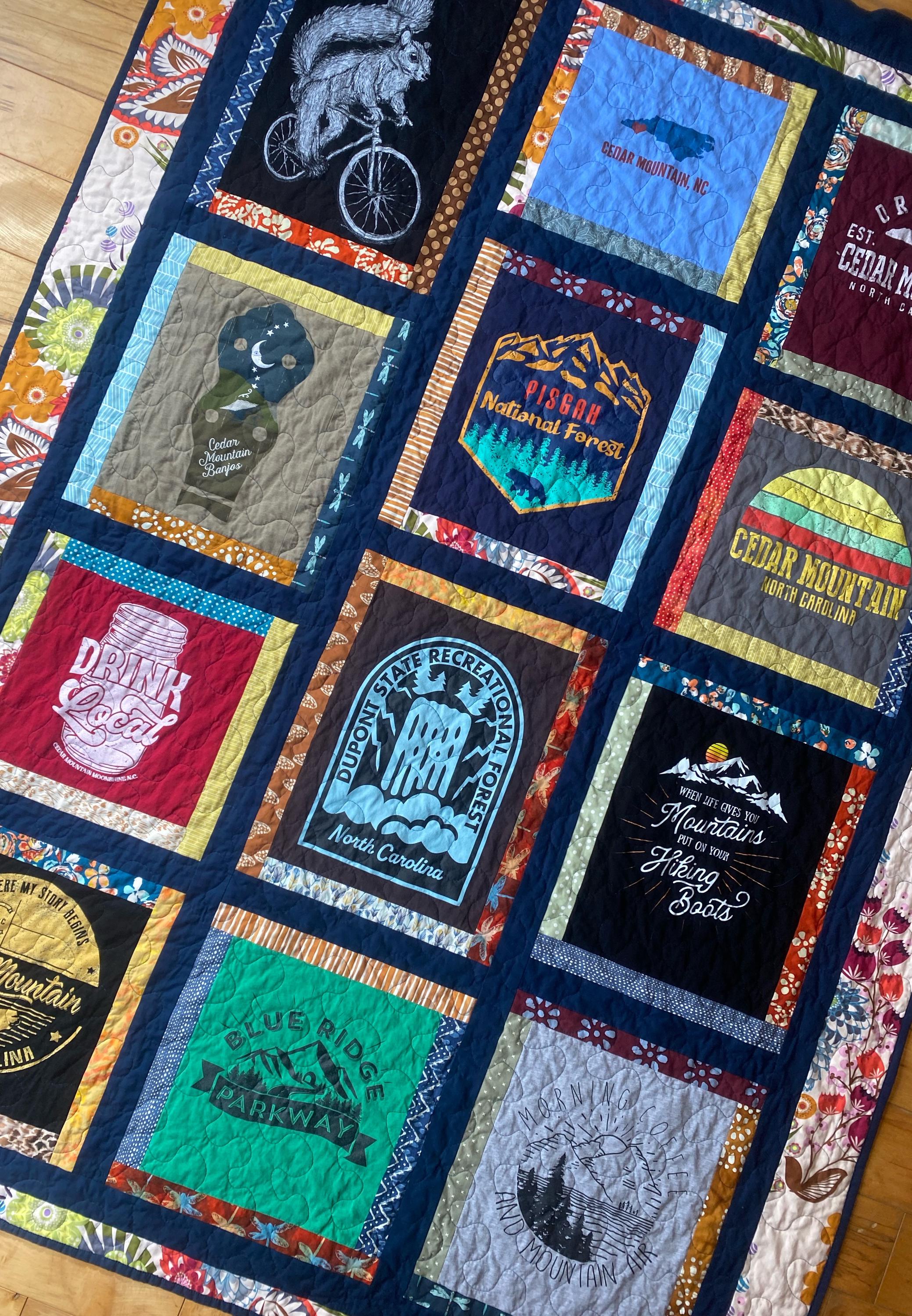 Memory Quilt Graduation Mothers Day Bereavement Quilt  | Keepsake T shirt Baby's First Year  | Tee Shirt Quilt Graduation Gift Tshirt