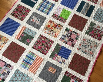 Memory Quilt Bereavement Quilt | Keepsake | Baby&#39;s First Year  | Tee Shirt Quilt Wall Hanging  Graduation Tshirt Quilt