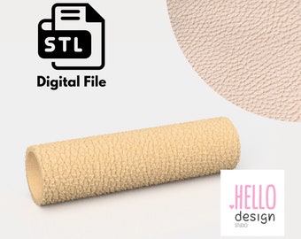 Rundleertextuurroller digitaal STL-bestand 3D-printen, polymeerklei