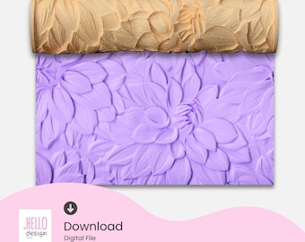 Textuurroller dahliabloem voor klei – digitaal STL-bestand voor 3D-printen