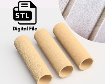 Sandpaper Fine, Medium and Strong Texture, Digital STL File, Polymer Clay Texture Roller, Clay Tools