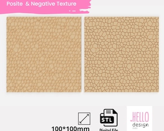 Schildpadhuid platte textuur digitaal STL-bestand 3D-printen, polymeerklei