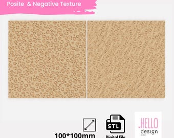 Textuur luipaardhuid digitaal STL-bestand 3D-printen, polymeerklei