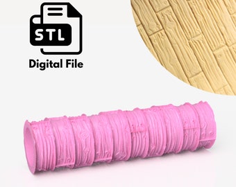 Wood Planks Texture Roller Digital STL File 3D Printing, Polymer Clay