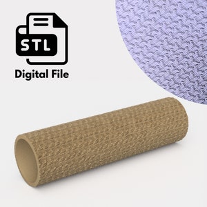 Pode incluir: Um arquivo digital no formato STL para impressão 3D de um cilindro texturizado marrom. O arquivo é para download digital, não para um produto físico.
