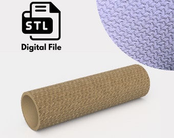 Fabric Braided Texture Roller Digital STL File 3D Printing, Polymer Clay