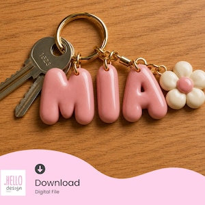 Bubble Uppercase Letter Cutter STL | Printable Polymer Clay Alphabet | 3D Print Files | 4 Sizes image 5