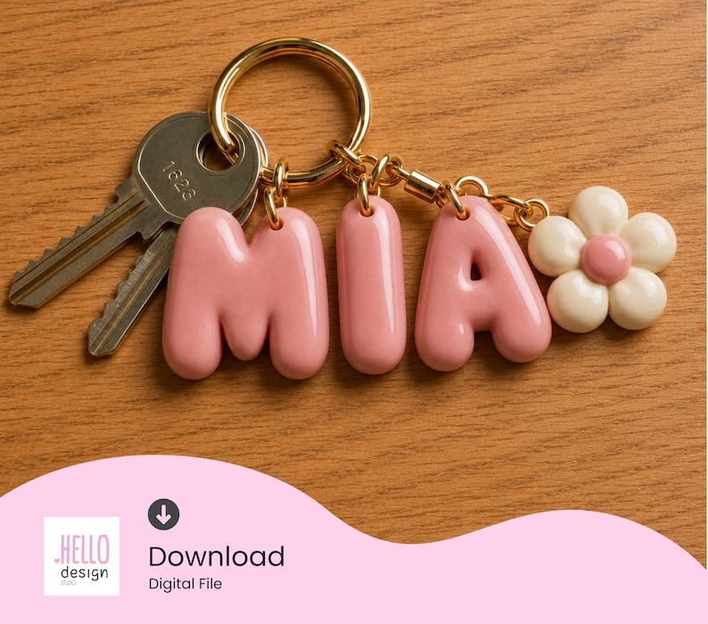 Bubble Uppercase Letter Cutter STL | Printable Polymer Clay Alphabet | 3D Print Files | 4 Sizes image 5
