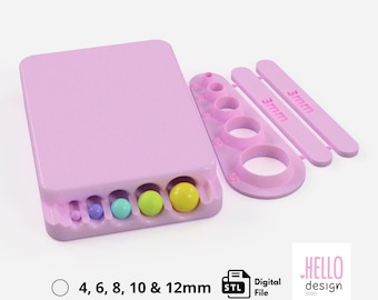 Kleiroller 4 mm-12 mm met meetinstrument (3D-print digitaal bestand)