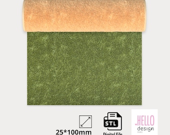 Grastextuurroller - Digitaal STL-bestand voor 3D-printen en polymeerklei - stijl 2: