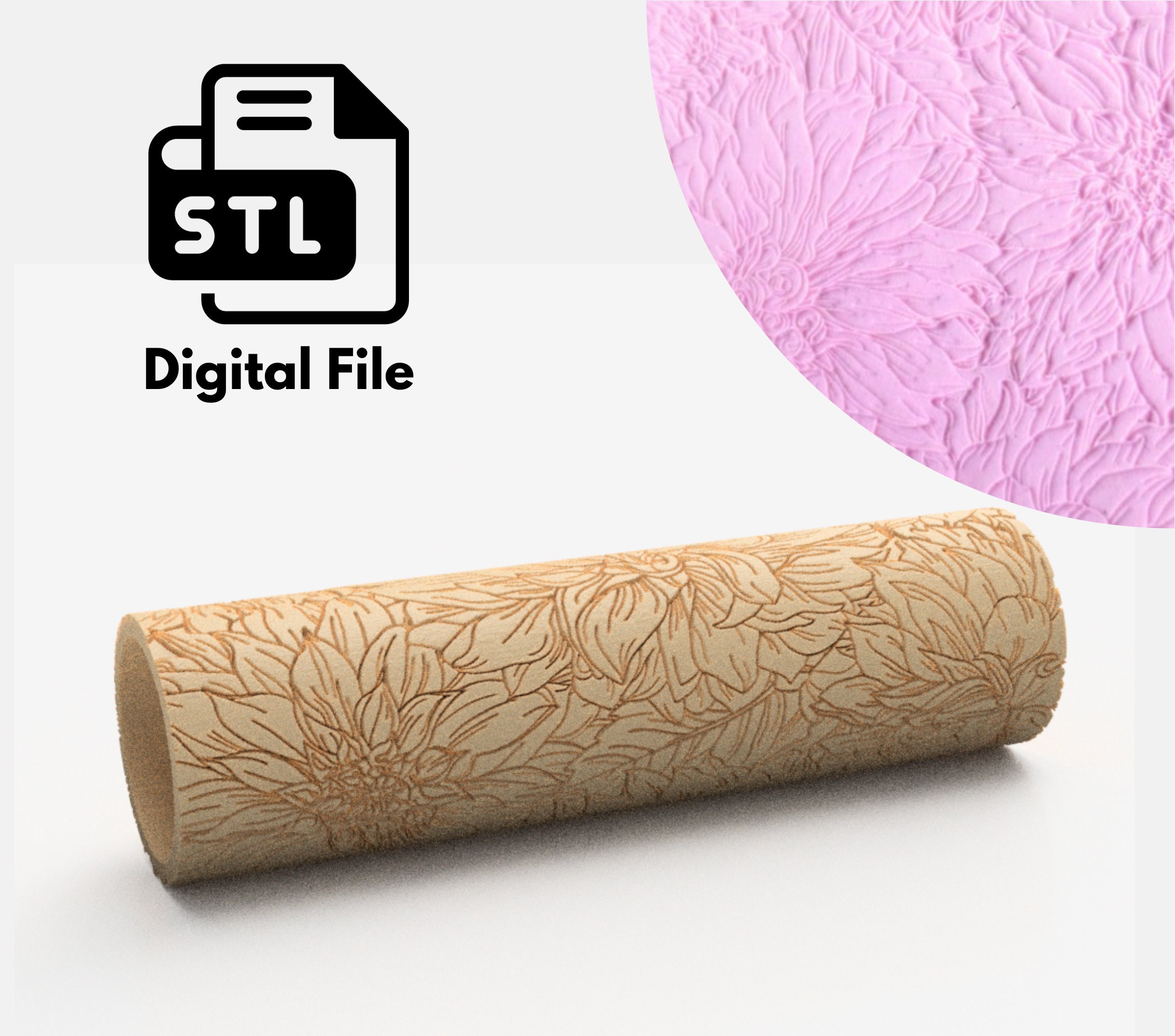 STL file BRICKS POLYMER CLAY ROLLER PIN TEXTURE 🧱・3D printer model to  download・Cults