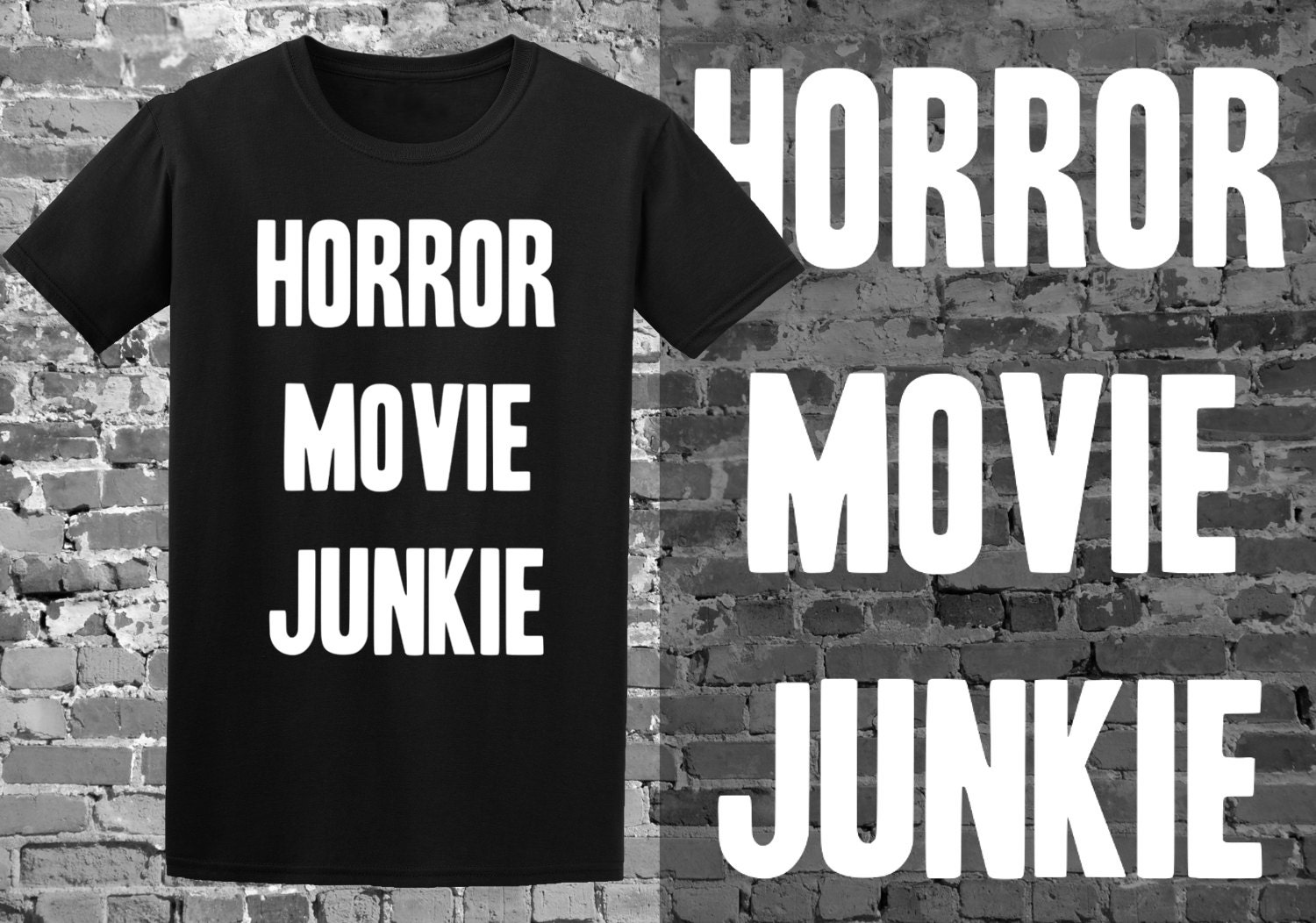 Horror movie junkie unisex tshirt horror tshirt horror Etsy