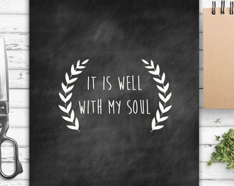 It is Well, Hymn, Vintage Inspired, Farmhouse Style, Rustic Decor