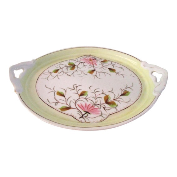 Hand-Painted Pink Floral Vanity Dish