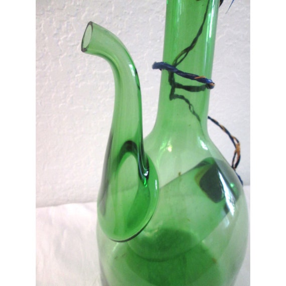 Green Colored Genius Carafe Bessi Dog Carafe Green Coloured Decorative Glass Decanter Juice Sets Carafes Home Living Kromasol Com