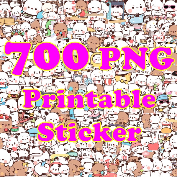 700 PNG stickers, sticker png bundle, Peach Cat stickers, Mochi Cat printable stickers, Peach Goma sticker designs, sticker downloads