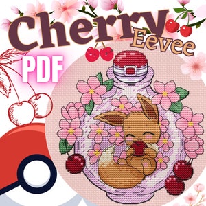 14 CT Cherry Evoli Kreuzstichmuster