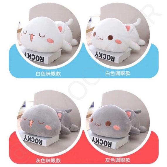 peach cat stuffed toy