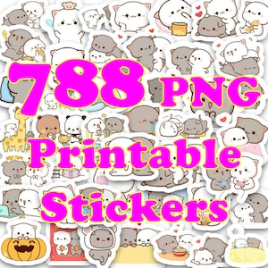 Könnte beinhalten: 788 Ausdrucksticker mit niedlichen Comic-Tieren in verschiedenen Posen. Die Sticker sind weiß mit schwarzen Umrissen und in verschiedenen Farben gehalten. Die Sticker sind perfekt, um Ihrem Planer, Tagebuch oder Laptop einen Hauch von Verspieltheit zu verleihen.