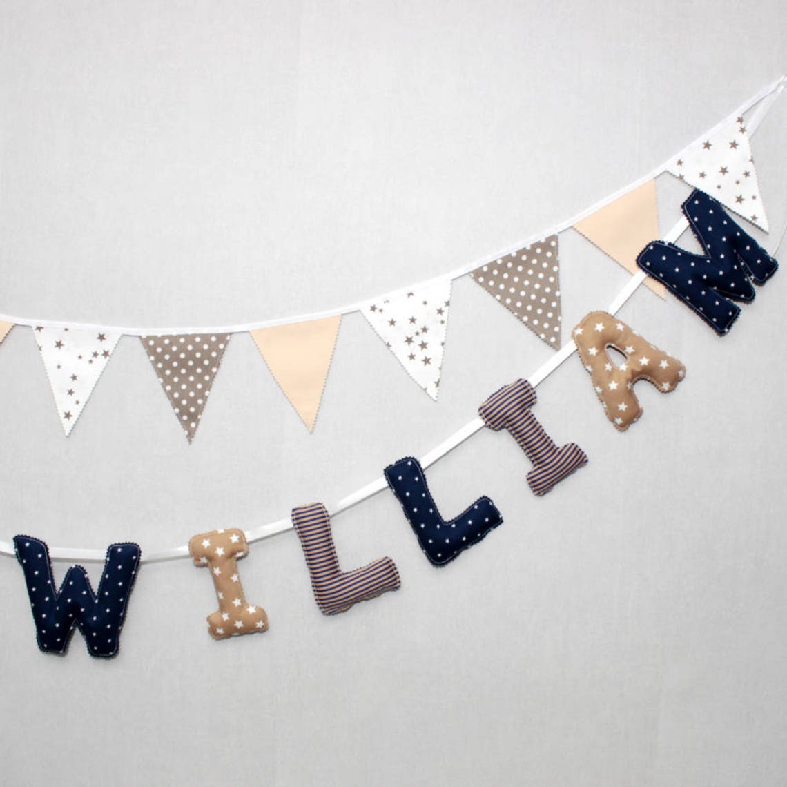 Fabric Baby Name letters Hanging Name Nursery Boy Name Etsy
