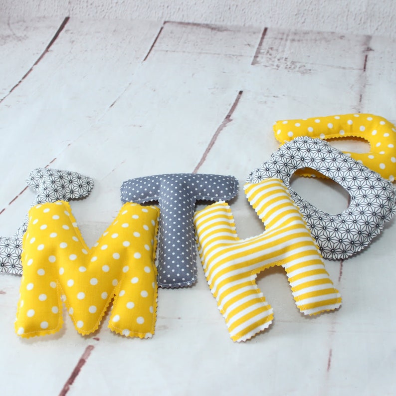 Fabric Name Letters Baby Name Sign Baby Shower hanging Etsy