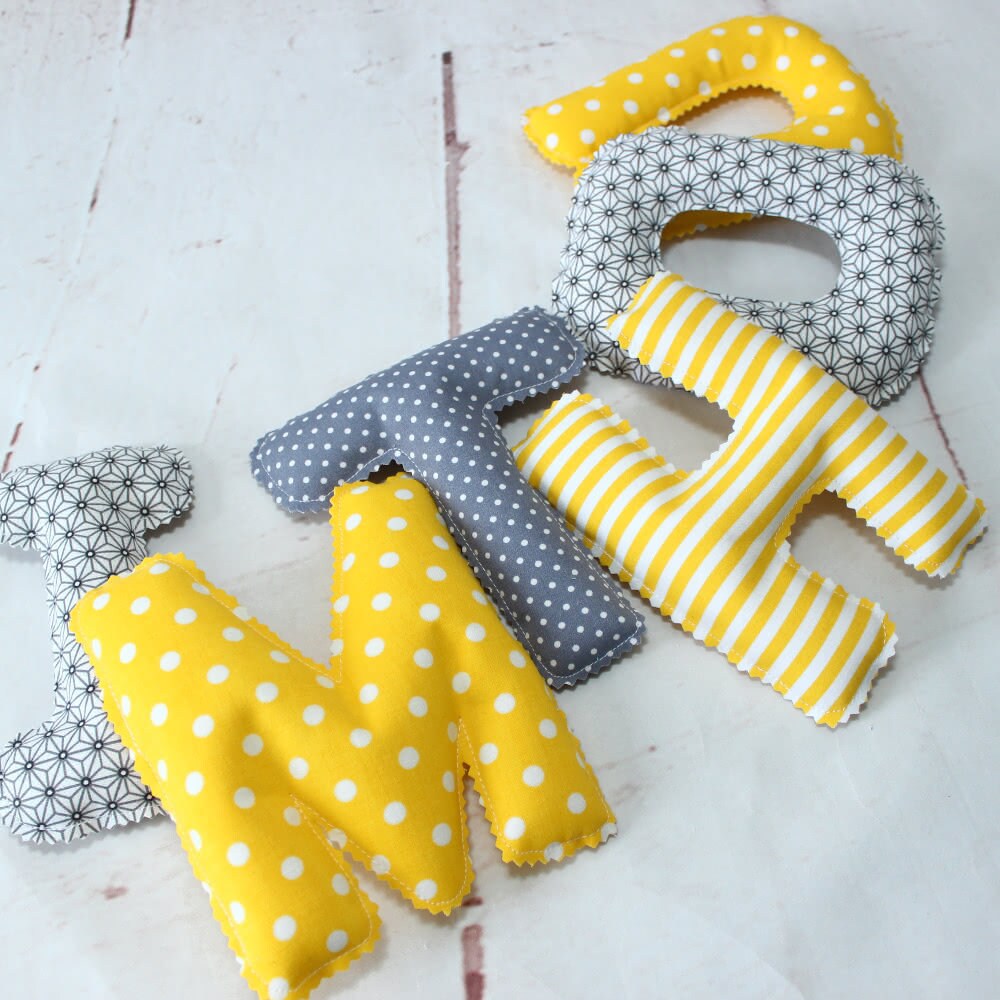 Lettres De Tissu Guirlande Prenom Decoration Chambre Bebe Etsy