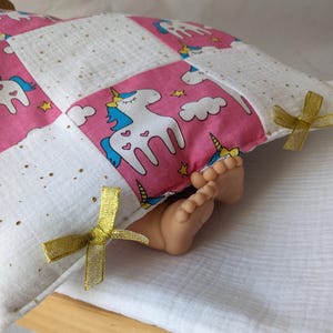 Pink Doll Bedding Set - Unicorn - For Dolls - Toy bedding - Doll bed bedding