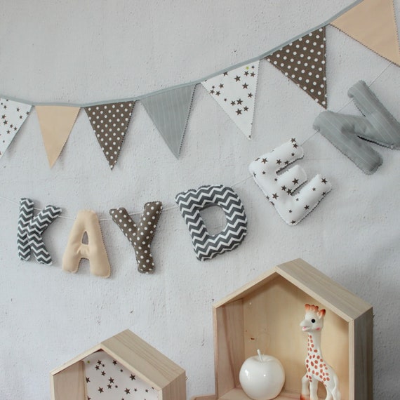 Lettres De Tissu Guirlande Prenom Decoration Chambre Bebe Etsy Lettres De Tissu Guirlande Prenom Decoration Chambre Bebe Etsy