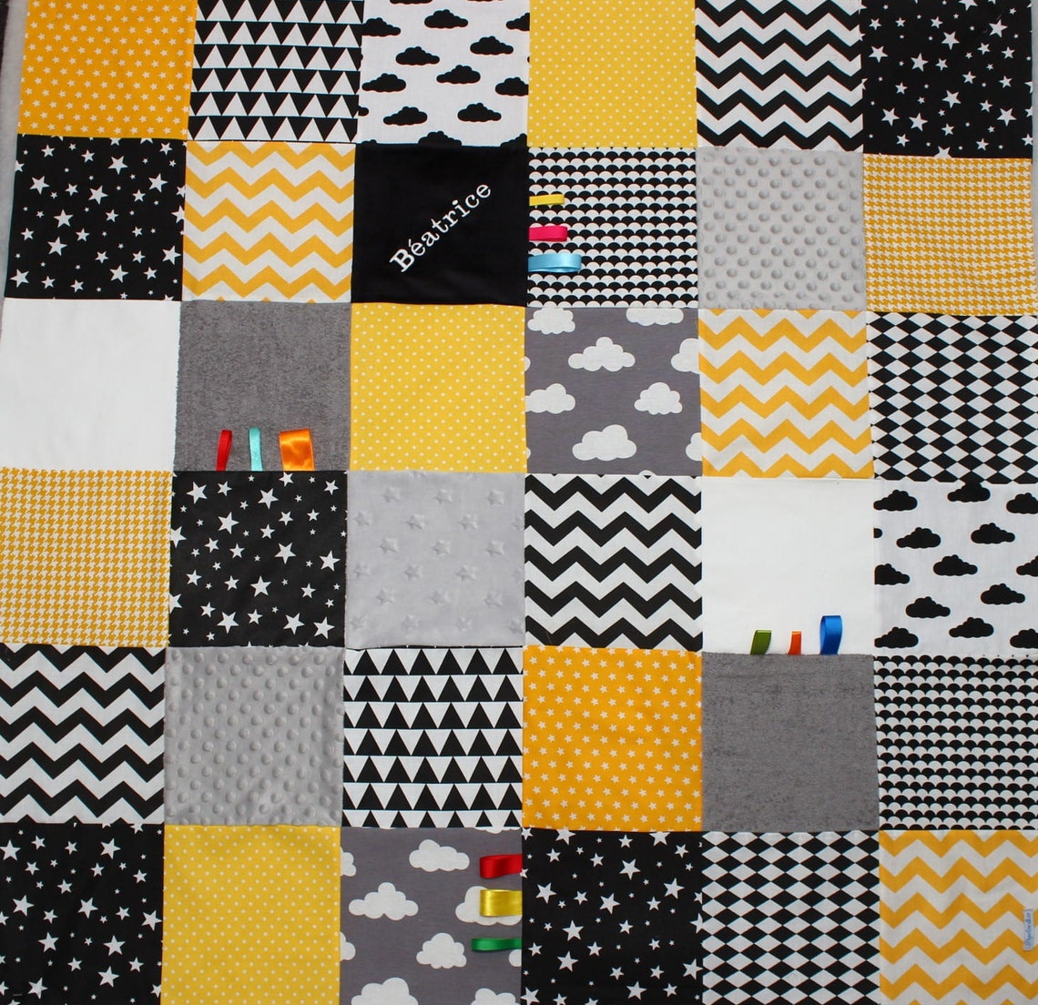 Baby Playmat Yellow Baby Blanket Montessori Play mat Baby Etsy