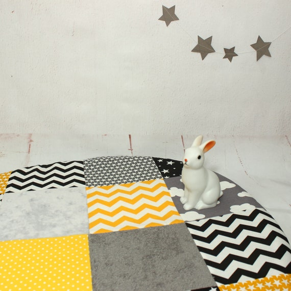 Tapis Eveil Bébé Montessori Déco Chambre Bébé Jaune Gris Chambre Scandinave Enfant