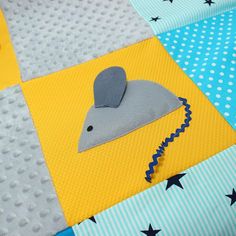Baby Boy Sensery Blanket Paddead Playmat Baby Activity Mat Playmat Patchwork Baby Play Gym Baby play mat Baby sensory mat Montessori