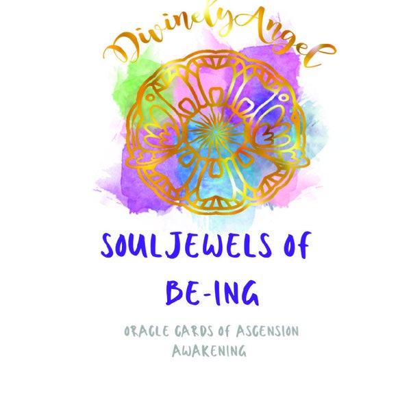 Beautiful Magickal Divinely Angel 'Soul Jewels of Be-Ing Circular Oracle Cards of Ascension Awakening'