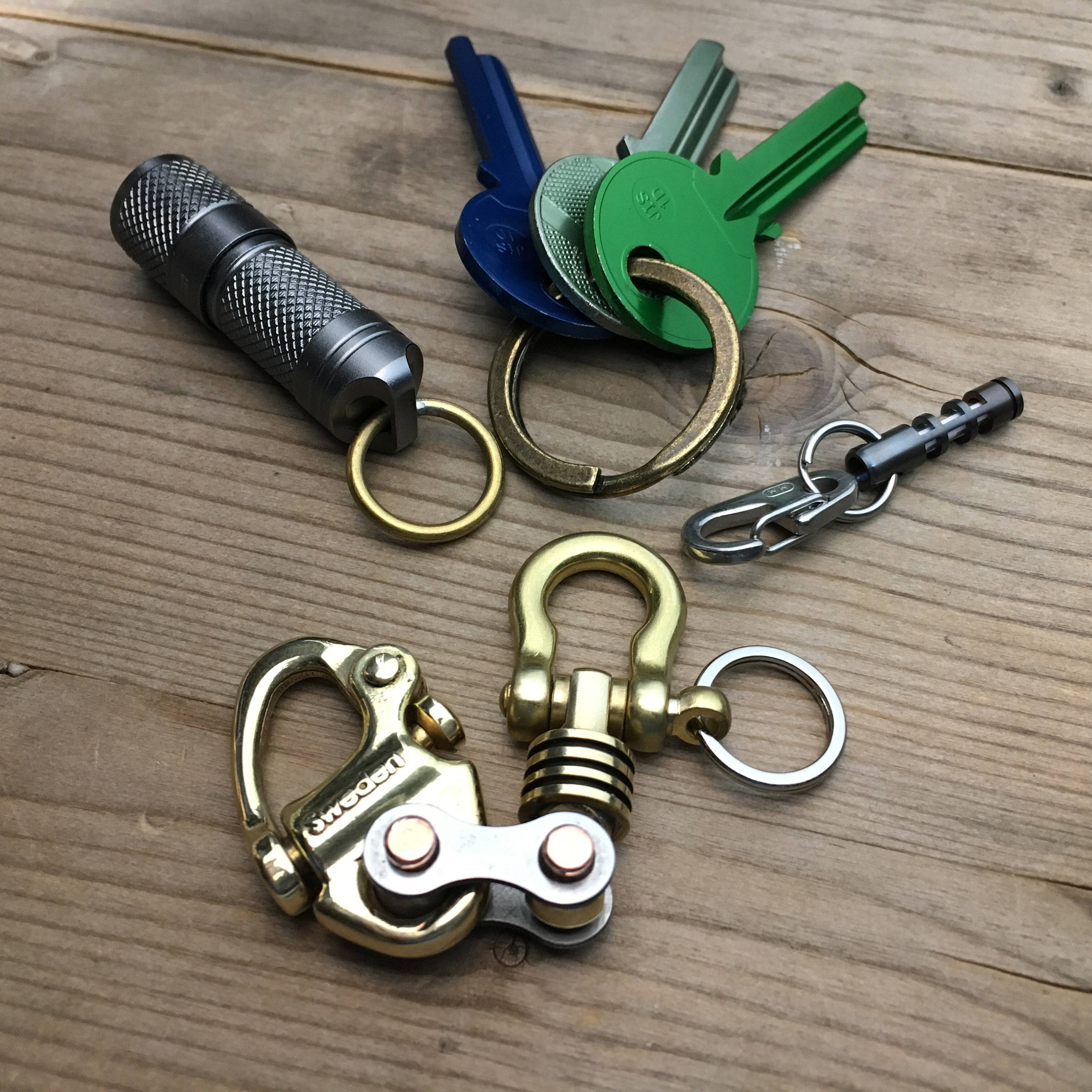 Special / Sweden Bronze Sailor Swivel Key Ring