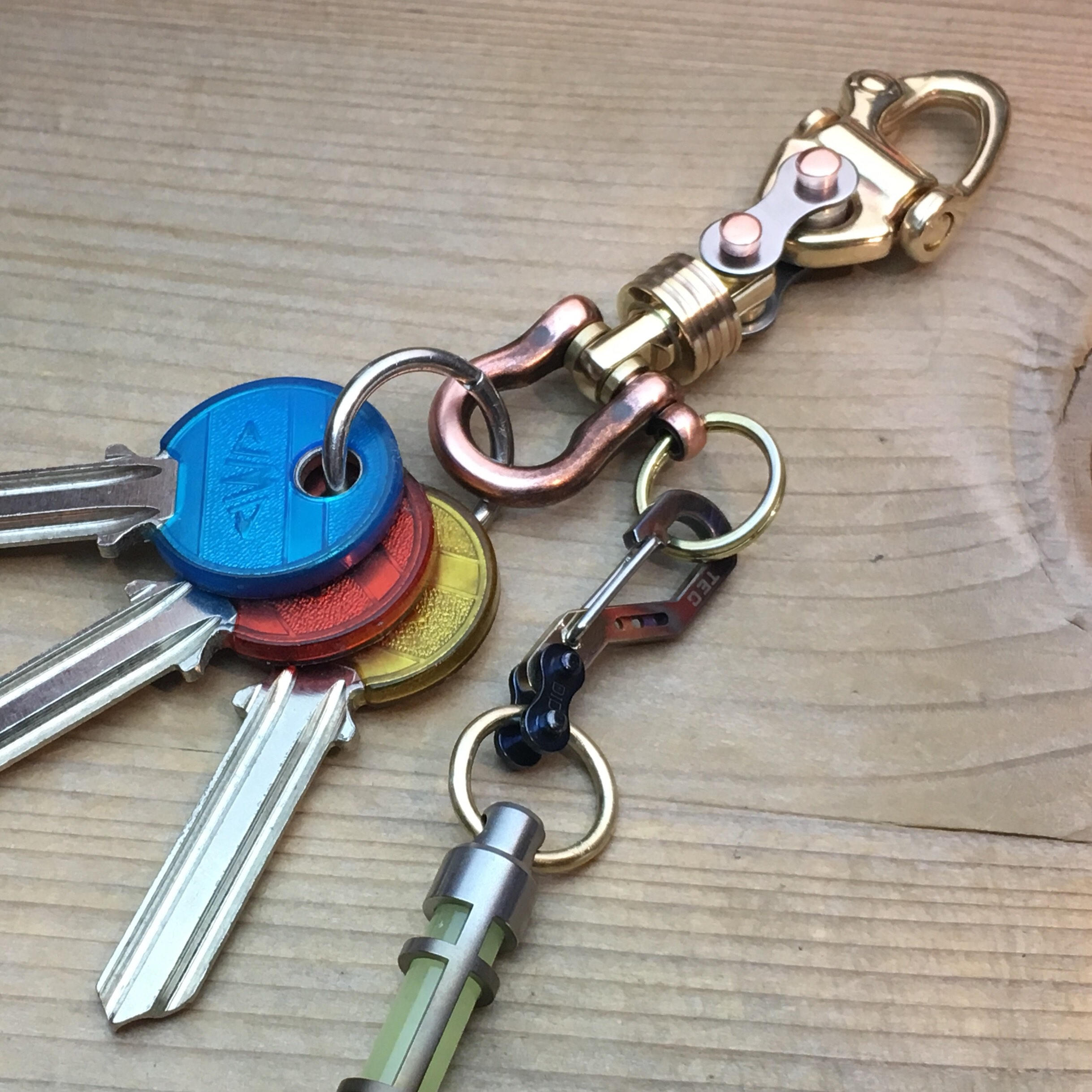 Special / Sweden Bronze Sailor Swivel Key Ring