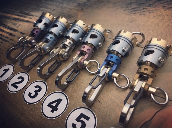 The Puto Rey and the Puta Reina/ Skull Piston, Biker Keychain