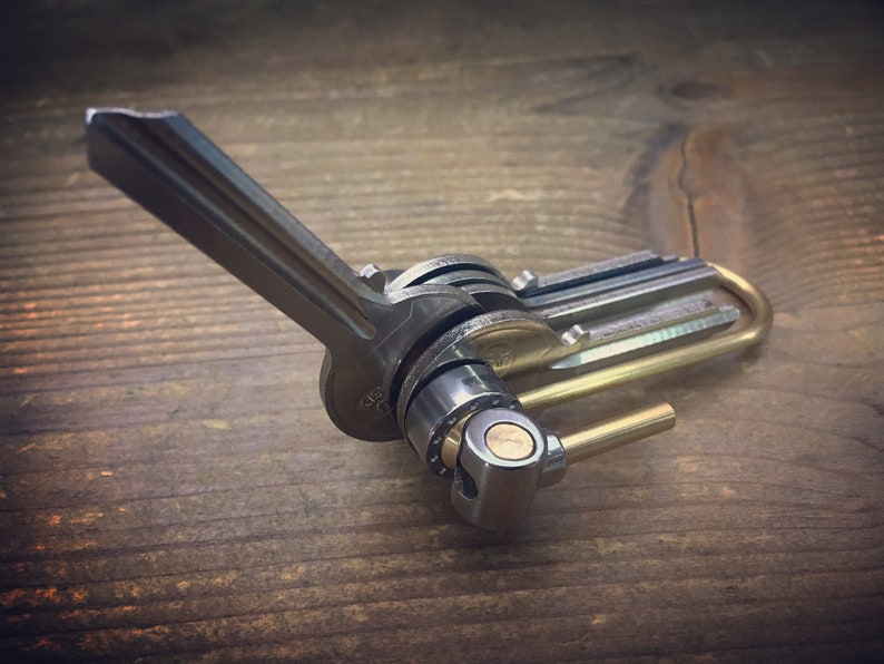U-Bike Titanium Keychain Polished Base