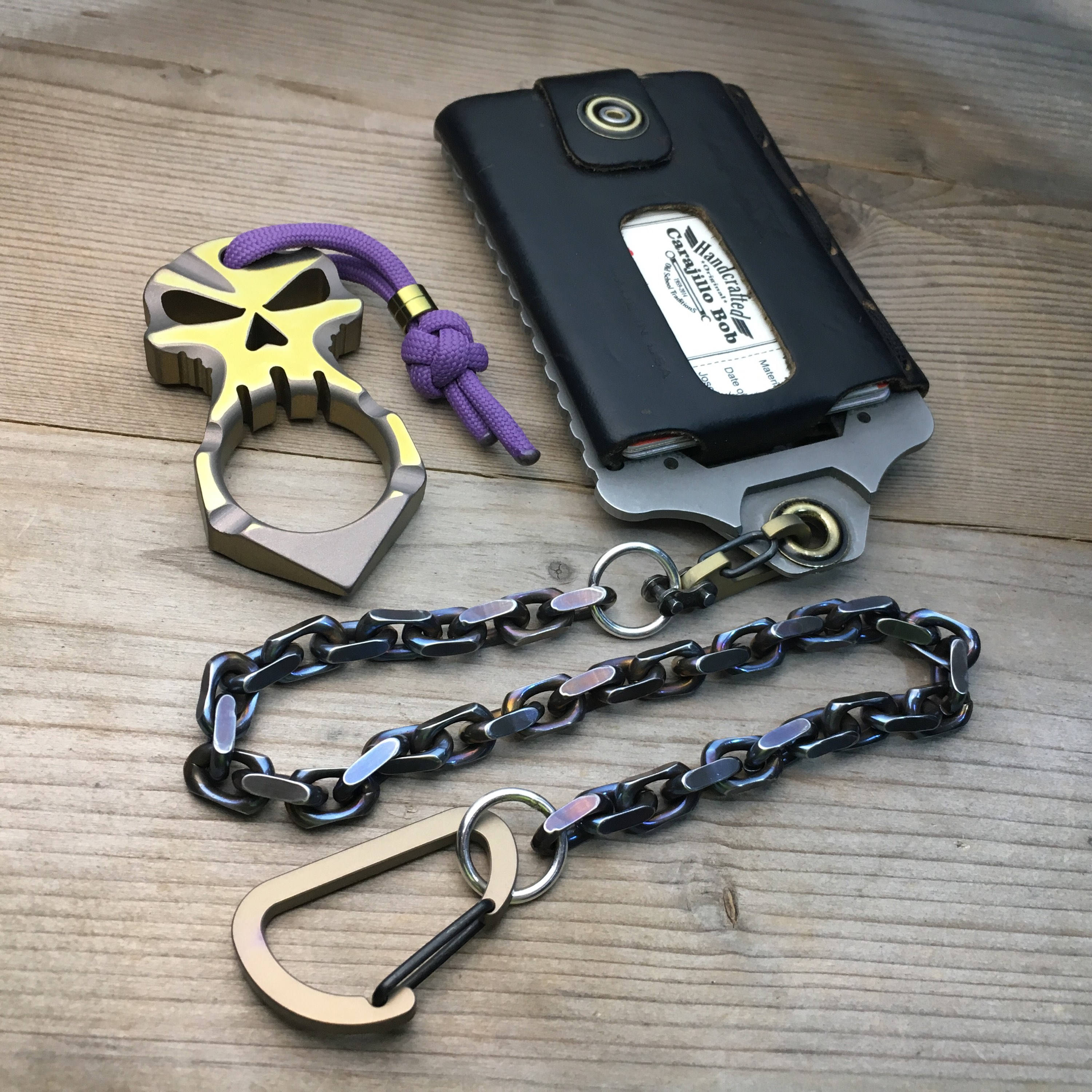 Small Wallet Chain SWC01 / Anodized Gold