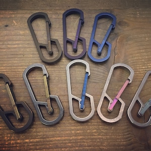 J452 Titanium Carabiner Clips with Titanium Rings,Key Chain for