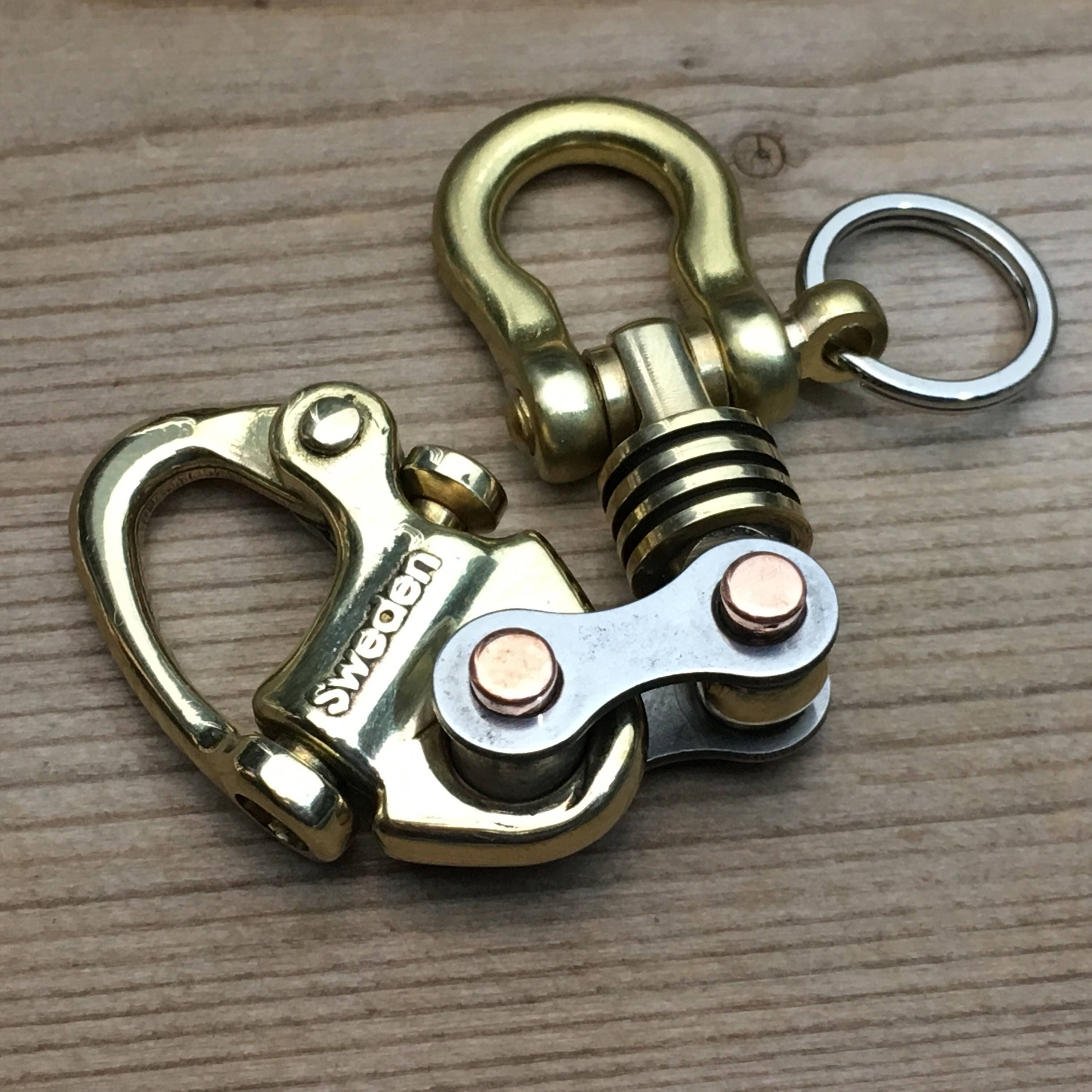 Special / Sweden Bronze Sailor Swivel Key Ring