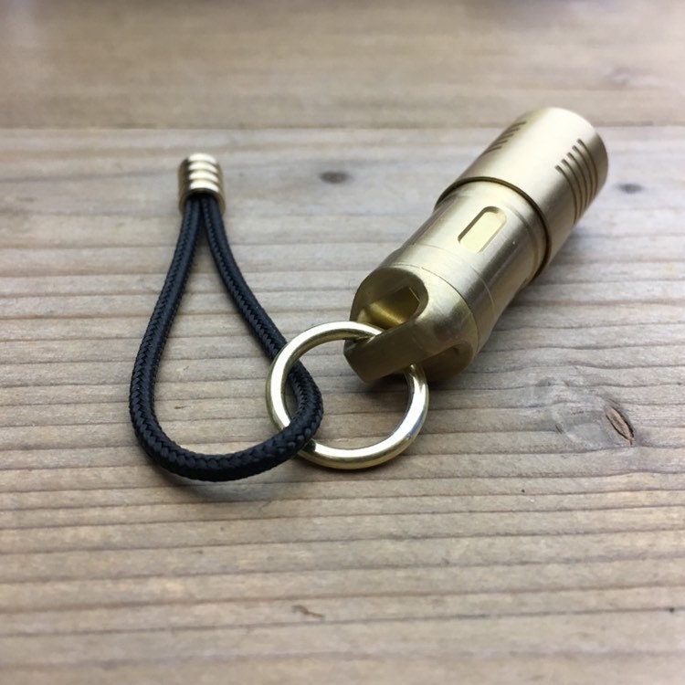 Small USB Flashlight / Keyring / Brass