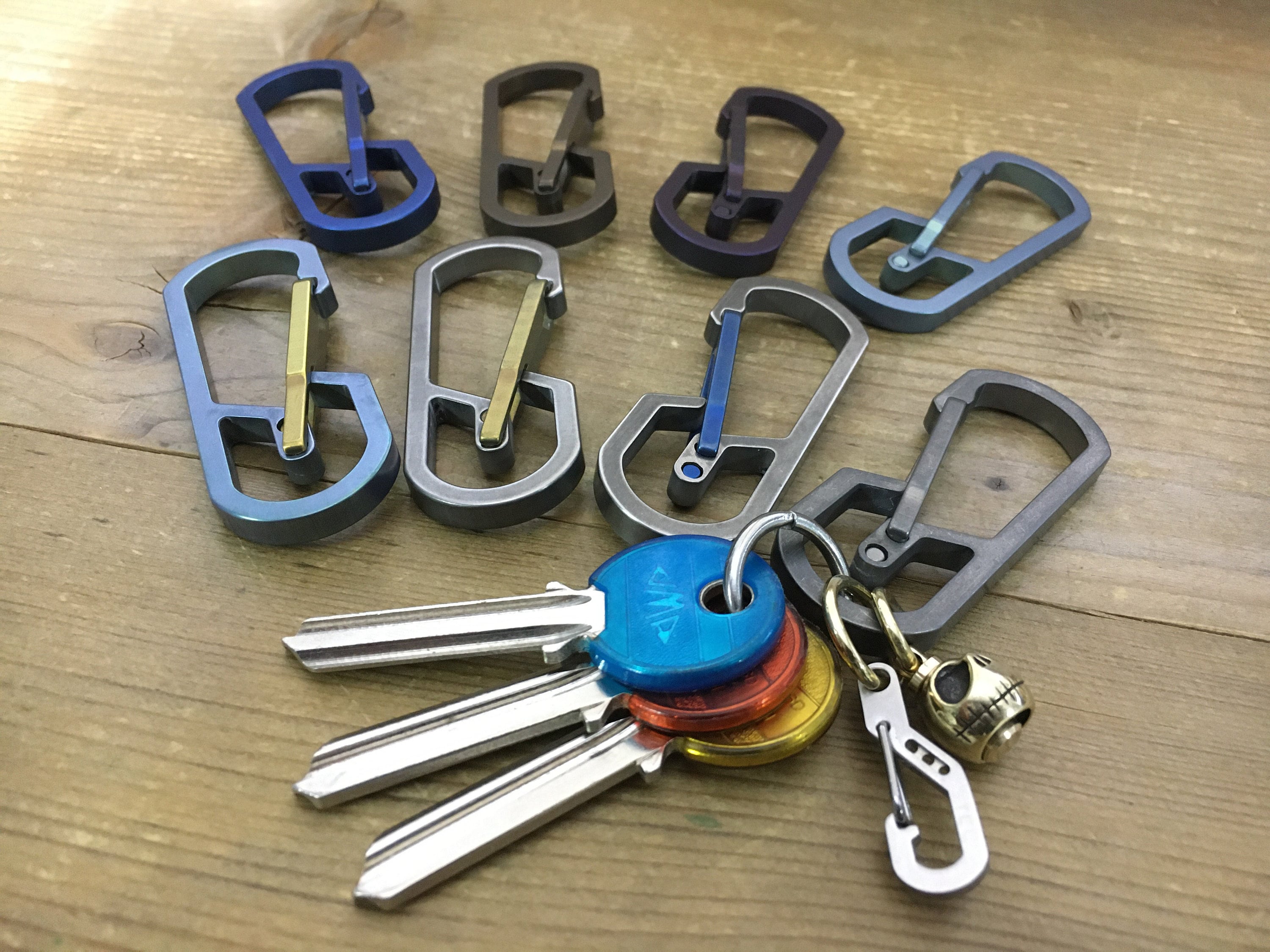 Titanium Edc Carabiner Keychain TypeII / Round Base