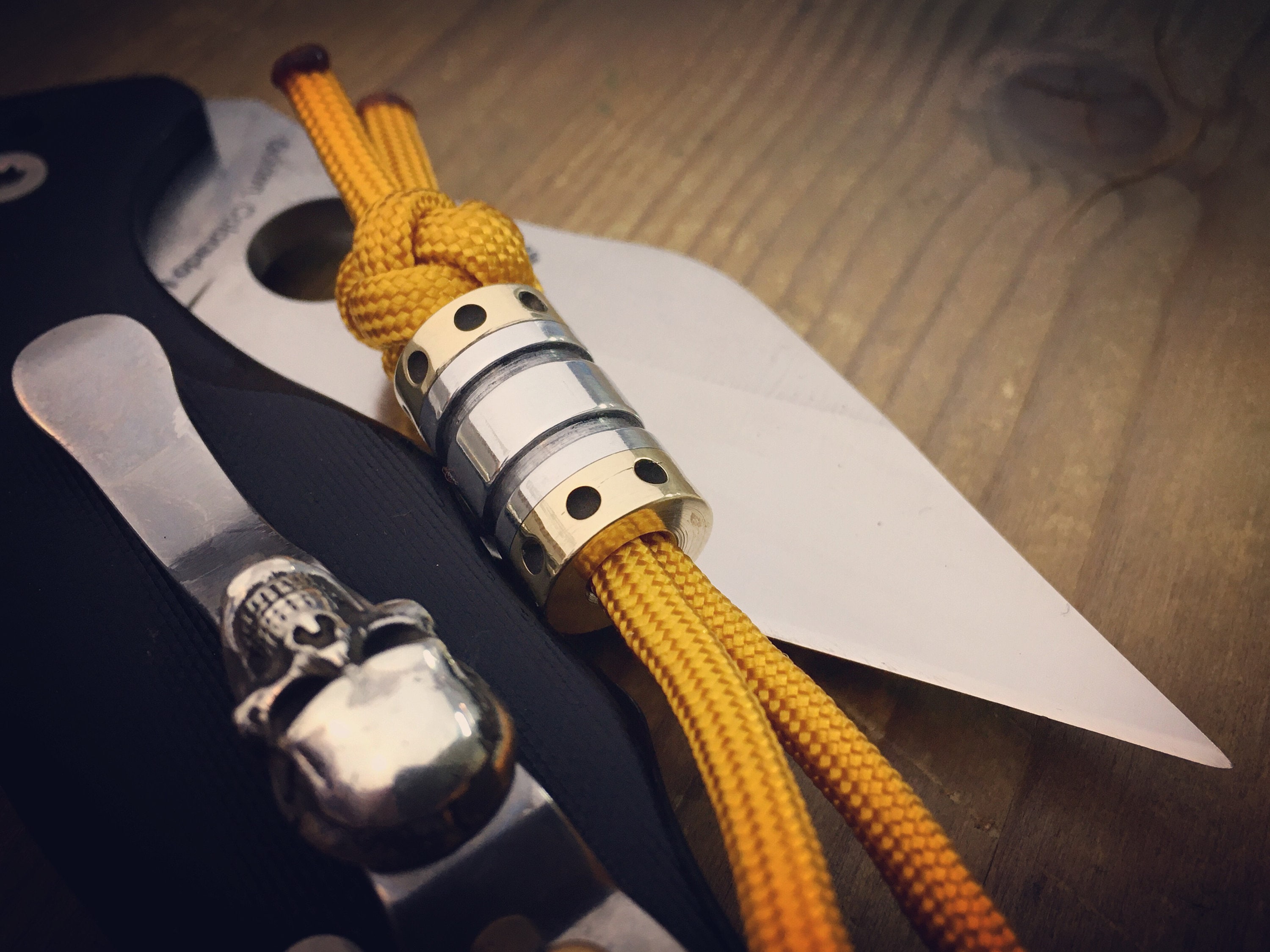 Custom Knife Lanyard Bead / Recycled Etsy