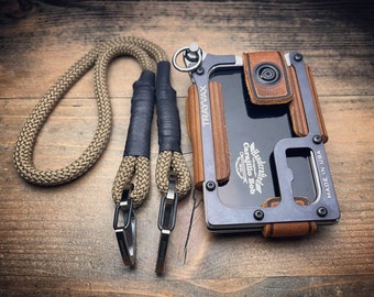 Trayvax Wallet Card Holder Contour S. Steels Card Holder with Titanium Pin Swivel connector