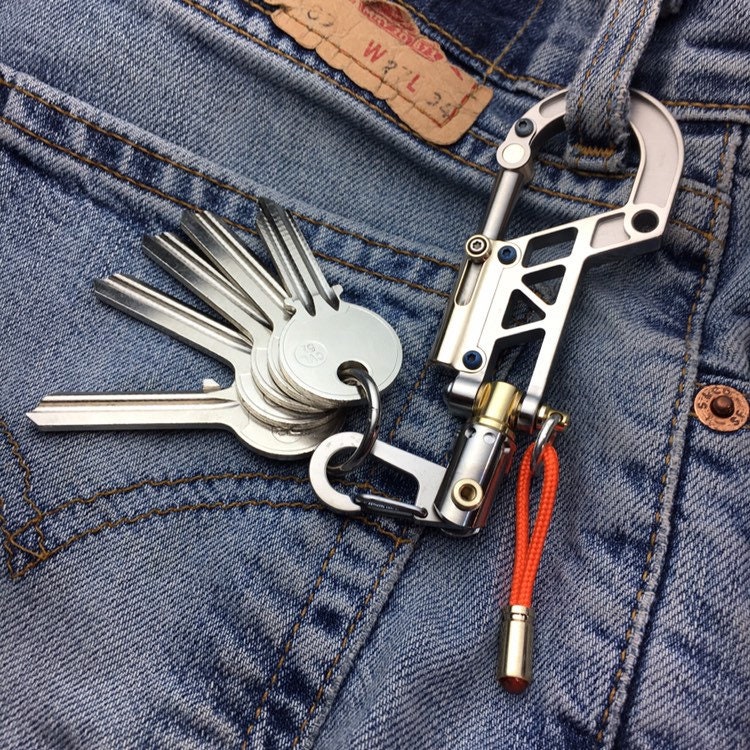 Edc Key Carabiner Keychain / TiBolt Carabiner / With Swivel Carabiner